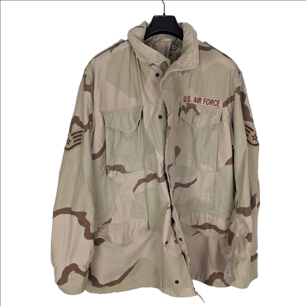 US Air Force Camouflage Jacket Large Long
